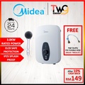 Midea MWH-38Q Pemanas Air Segera Putih 3800W dengan Teknologi Whirl Flow dan Perlindungan Keselamatan Lengkap