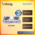 ISONIC IGB-288SS Dapur Gas Stainless Steel 2 Burner untuk Rumah