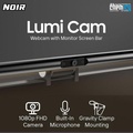 Noir Neo Lumi Cam Monitor Screen Bar with FHD 1080p Webcam - Kamera Keamanan Hitam