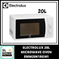 Electrolux EMM20K18GWI 20L UltimateTaste 300 Free-Standing Microwave Oven - Putih