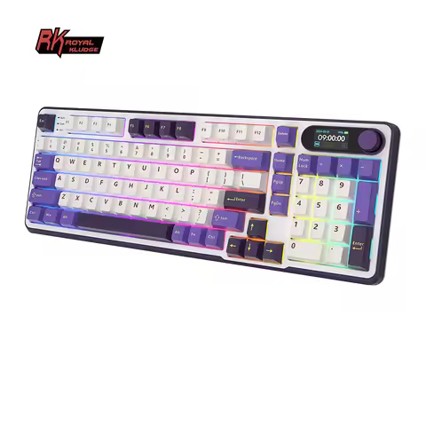 Royal Kludge RK S98 คีย์บอร์ดไร้สาย 96% พร้อมสวิตช์เปลี่ยนได้และจอแสดงผล LCD