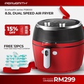 PerySmith PS8000 Dual Speed Air Fryer 2XL Size Ecohealth II Series (8.5L)