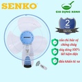 Quạt treo tường Senko TR1628 - 3 cánh, điều khiển từ xa, tiết kiệm điện 5 sao, màu Xanh Ngọc, Xám Đồng, Kem Nâu, Kem Môn, Kem Cốm