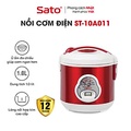 Nồi Cơm Điện Sato 10A011 1.0 Lít - Màu Đỏ, Dung Tích 1L, Công Nghệ Nhật Bản