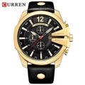 CURREN 8176 Jam Tangan Pria Analog Tali Kulit Chronograph Tidak Aktif