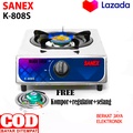 Kompor Gas Sanex K-808S 1 Tungku Stainless Steel Silver