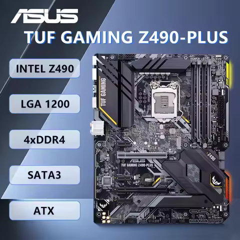 Motherboard Intel Z490 ATX Socket 1200 Dukungan Prosesor Generasi ke-10