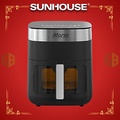 Nồi chiên không dầu 6.5L Sunhouse SHD4092 - Đen Bạc, Gia nhiệt kép, Cảm ứng