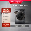 TCL เครื่องซักอบผ้าฝาหน้า WT11EPWDG ซัก 10Kg. อบ 7Kg. สีเทาเข้ม