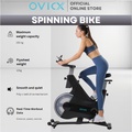 OVICX Q210 Bicicleta Spinning Profesional - Putih Hitam, 150kg Muatan Maksimum, Aço Reforçado