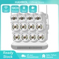 Hamrol 8MP IP Kamera WiFi Outdoor, Kamera PTZ Tahan Air dengan AI Human Detection dan Penyimpanan Cloud 30 Hari Gratis