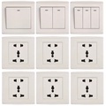 Công tắc ổ cắm vuông Uten V4 - Thiết bị điện an toàn, màu trắng, kích thước 86x86mm