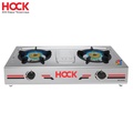 Kompor Gas Hock HP-200EG Elegant Gold 383x715x154mm - 2 Burner Api Biru