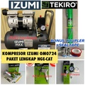 Paket Lengkap Kompresor Angin Oilless Tekiro OM 0724, Kapasitas 24L