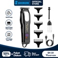 SHINON SH-19 Alat Cukur Rambut Elektrik Pencukur Kumis Jenggot Hair Clipper Trimmer - Merah