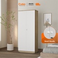 Cubic Lemari Pakaian 2 Pintu Minimalis LUNA LP 2P - White Sonoma Oak