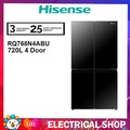 Hisense RQ768N4AW-KU 720L 4-Door Fridge (Putih & Khaki) dengan Teknologi Inverter dan Penjimatan Tenaga