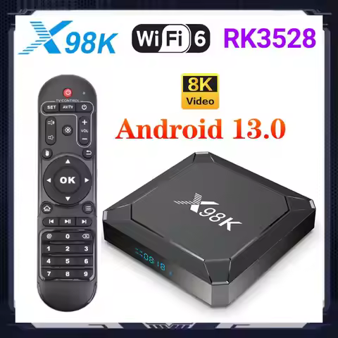 Rockchip X98K TV Box 2GB RAM 16GB Storage Android 13 8K HDR10 WiFi 6
