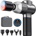 Bob and Brad C2 Pro Massage Gun - Black and Gray, 5 Intensity Levels, Percussion Therapy, Heated & Cold Massage Heads