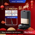Airbot X40 Ultra - Robot Vacuum dan Mop Hitam 35cm x 9.5cm, Kapasiti Debu 0.6L, Suction Power 4000Pa