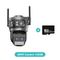 Hamrol 15MP Three Lens PTZ WiFi Kamera CCTV IP Camera Outdoor Auto Tracking