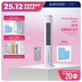Electrova iPure Series ET-FAN01 Bladeless Tower Fan - 3 Kekuatan, Oszilasi 60 Darjah, Kawalan Jauh & Skrin Sentuh