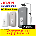 Joven SL30iP Pemanas Air Pancuran Segera 240V Hitam/Putih dengan Teknologi Inverter DC Pump