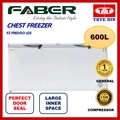Faber FZ FREDDO 625 Peti Ais Dada 600L, Abu-Abu, 2 Pintu
