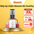 Máy Ép Chậm Masuto MS Healthy 600ml, Trắng - Ép Nguyên Quả Kiệt Bã, Làm Kem Trái Cây