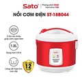 Nồi cơm điện Sato 18B044 1.8L - Đỏ + trắng, dung tích lớn cho gia đình 3-4 người