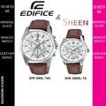 Casio SHEEN SHE-4540D-4AUDF Jam Tangan Wanita Casual Stainless Steel Pink Dial 28mm