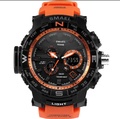 SMAEL 1531 Jam Tangan Digital Sport Military - Hitam/Orange, Diameter 51mm, Dual Time, Water Resistant 50m