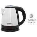 Bình Siêu Tốc Delites ST15S01 1.5 Lít - Thiết Kế Inox, Dung Lượng Lớn, An Toàn Tự Động Ngắt Điện