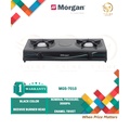 Morgan MGS-7010 Gas Stove - 370mm x 710mm, Hitam, Dua Burner Beehive dengan Ignition Piezo