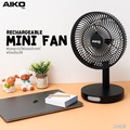 Aiko KN-2827 พัดลมชาร์จไฟพร้อมโคมไฟ ใบพัด 7 นิ้ว