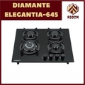 Kompor Gas Tanam DIAMANTE ELEGANTIA 645, 4 Burner Wok dengan Top Plate Full Body Glass