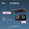 Faber FABERJET CLASSO 7688 Cooker Hood - 757mm Lebar, Hitam, Sistem Recirculating