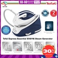 Tefal SV6116 Express Essential Steam Generator Iron - 2200W, 5.3 Bar Tekanan Uap, Kapasiti Tangki Air 1.4L, Biru & Putih