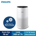 Philips 1000i Series Pemurni Udara AC1715/20 - Putih, Hitam | Kapasiti 78m²