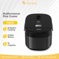 ZOLELE ZB600 Periuk Nasi Elektrik 5L Non-Stick dengan Steamer (Hitam)