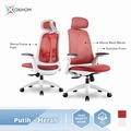 Oxihom FM7217 Kursi Gaming Mesh dengan Foot Rest Hitam - Abu