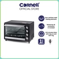 Cornell CEO-E4010X Ketuhar Elektrik 40L Hitam dengan Sistem Konveksi dan Pemasa Bakar Keluli Tahan Karat