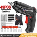 hgcore HGCORE Obeng Elektrik Set Komplit Obeng Listrik Screwdriver Cordless Mesin Bor Baterai Bor Mini Cordless Drill 50 Pcs Screwdriver Baterai Obeng Elektrik Nirkabel