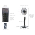 Quạt đứng Mitsubishi LV16-RV - Xám đậm, 16 inch, 3 cánh, 220V, 48W