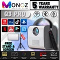 MONOZ Q3 Pro Projector โปรเจคเตอร์ขนาดเล็ก 1080P HD รองรับ 4K ระบบปฏิบัติการ Android