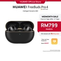 Huawei FreeBuds Pro 4 - Earphone TWS In-ear dengan ANC, Dual Driver 11mm, IP54, Hitam/Putih/Hijau