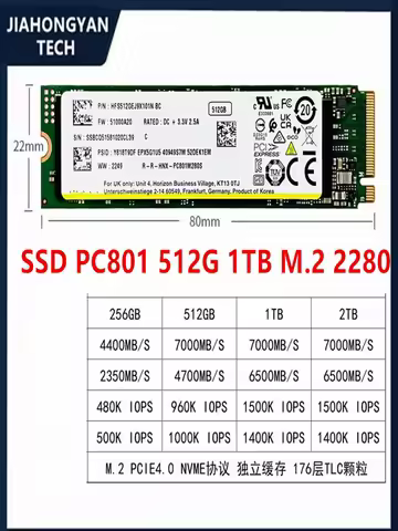 SK hynix PC801 1TB SSD M.2 PCIe 4.0
