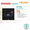 Vatti O755P Ketuhar Terbina Dalam 75L, Digital Soft Touch Control, 3D Convention Baking