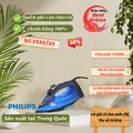 Bàn ủi hơi nước Philips GC3920/20 - Xanh Dương, Dung lượng 300 ml, Công suất 2500W