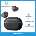 SOUNDPEATS Free2 Classic หูฟังเอียบัดไร้สาย ดำ 6mm Dynamic Driver IPX8